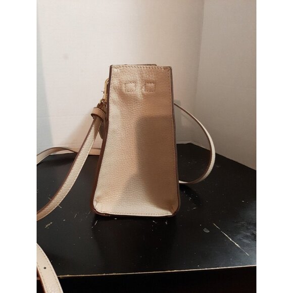 ANNE KLEIN Pebble Soft PU  Leather Handbag Purse Shoulder Bag 10" X 8" Taupe Tan - Picture 9 of 11